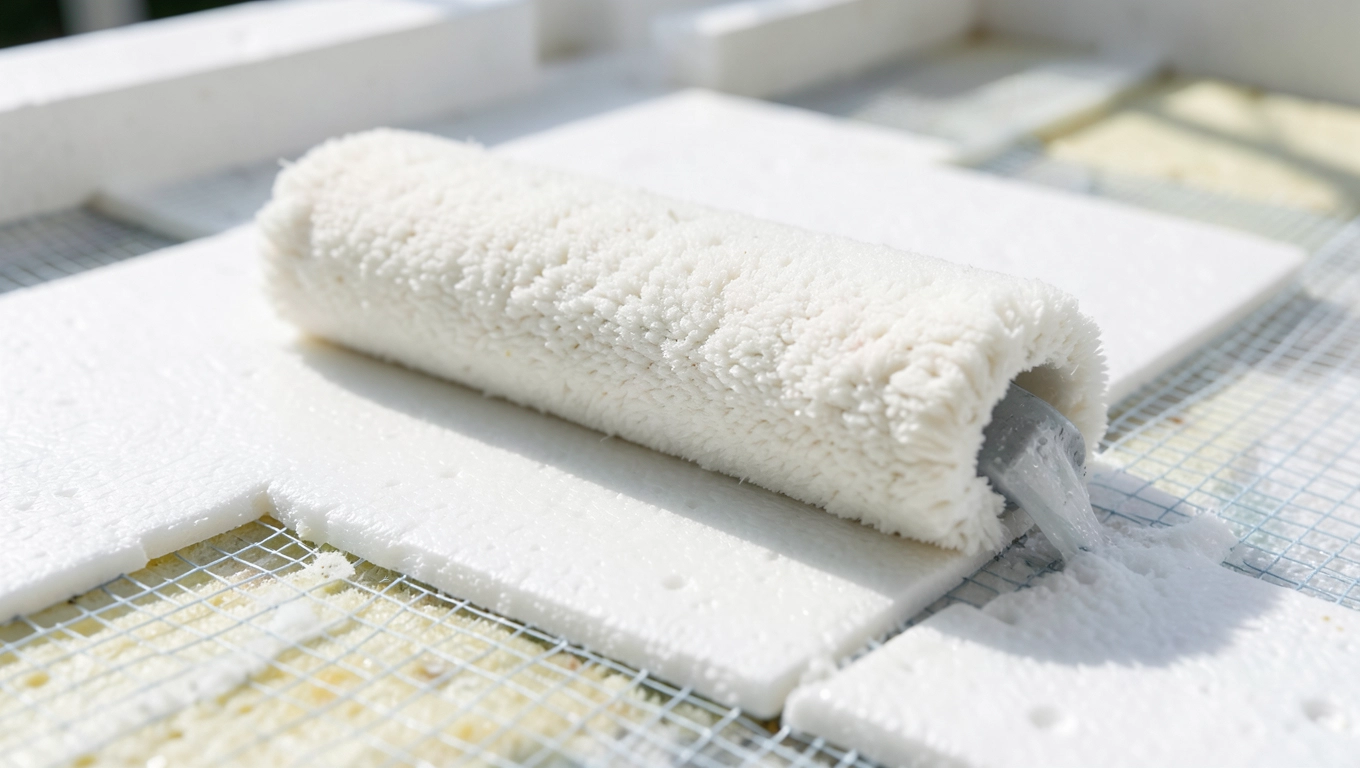 Aplikacja hydroizolacji po styropianie na balkonie