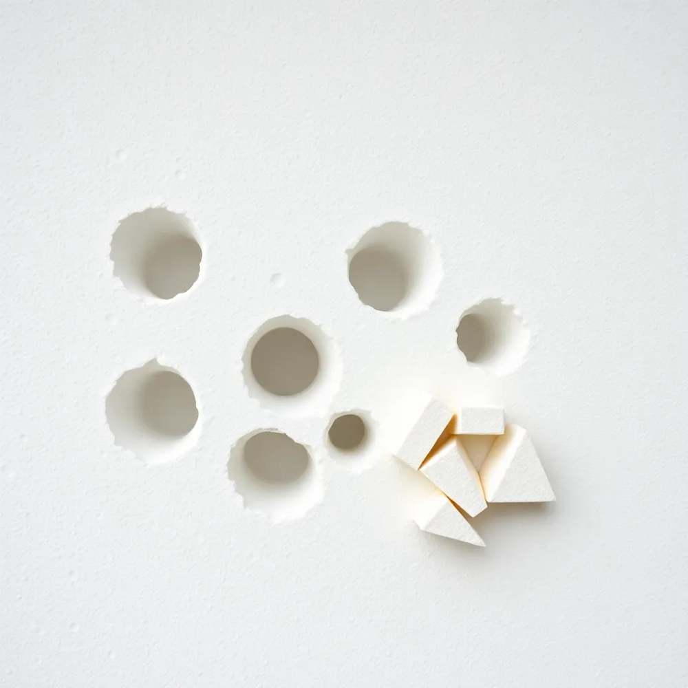 Czym wypełnić dziury w styropianie