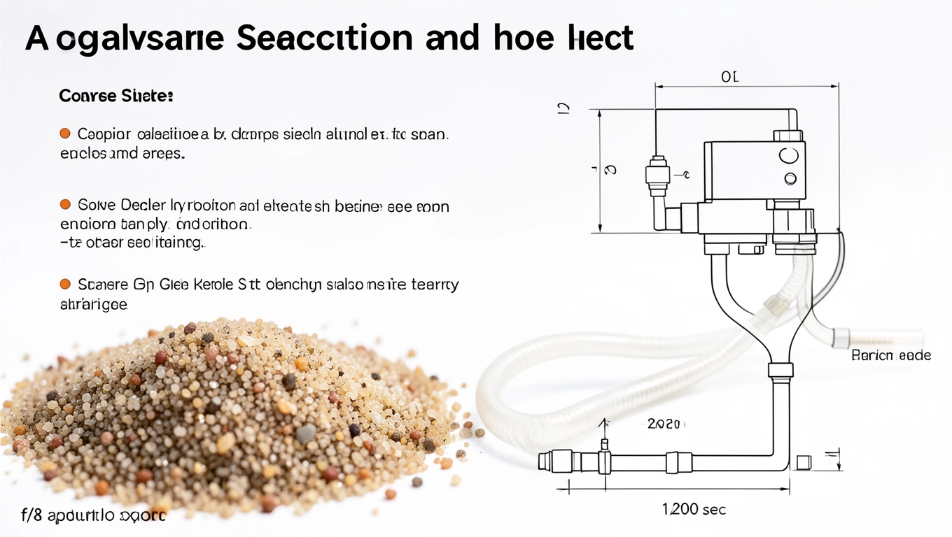 Dobór agregatu według wielkości ziaren i długości węży