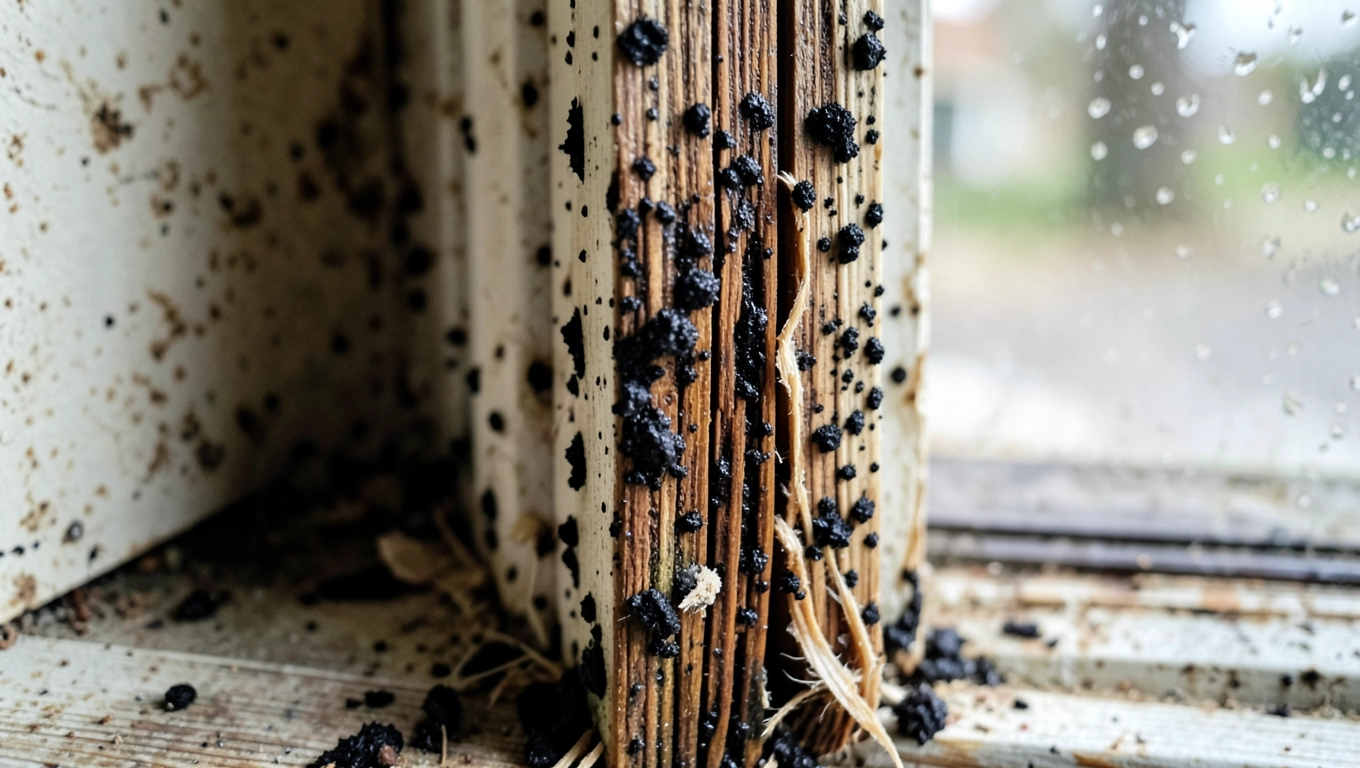 Drewniana belka pod progiem drzwi słabo izoluje