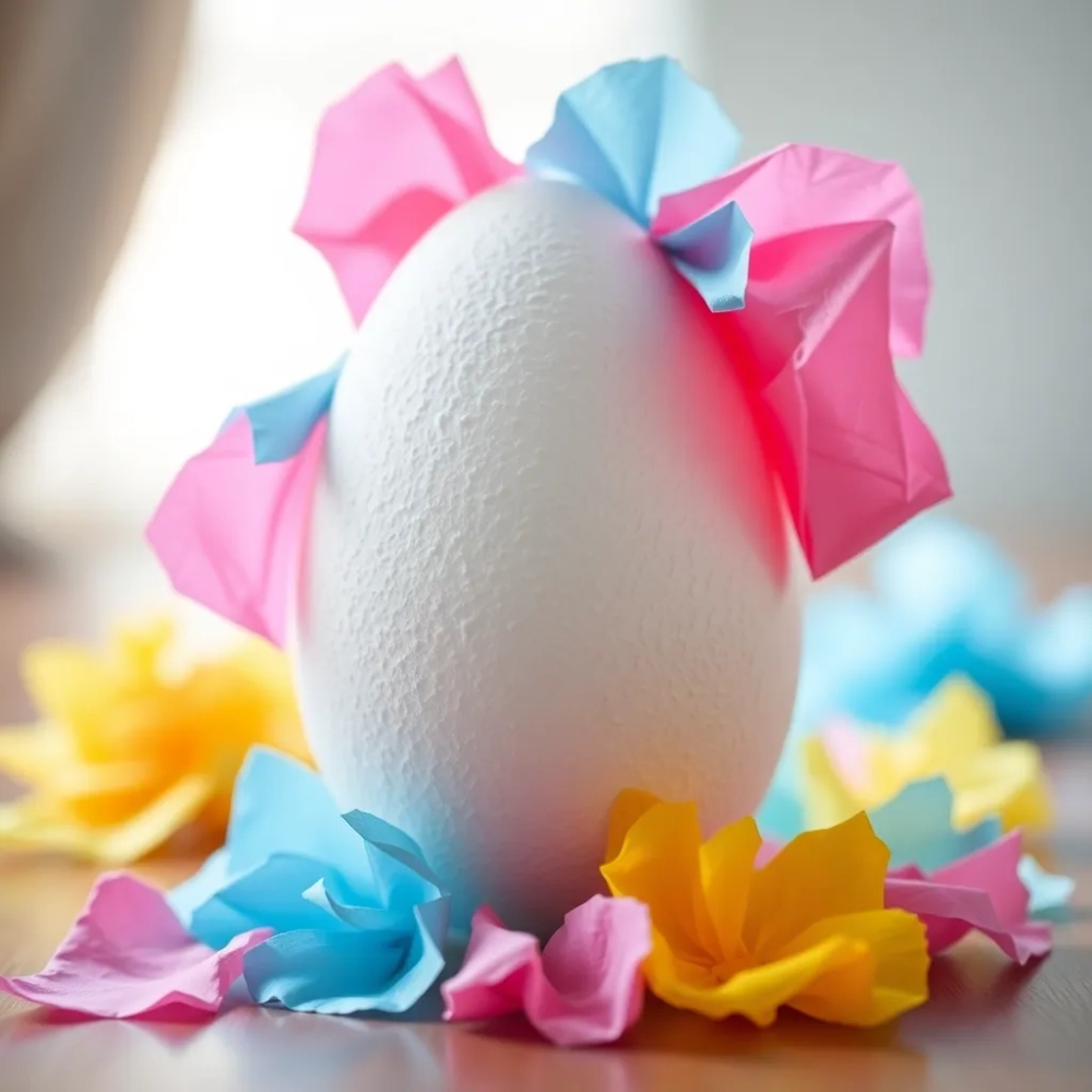 Jak ozdobić jajko styropianowe bibułą