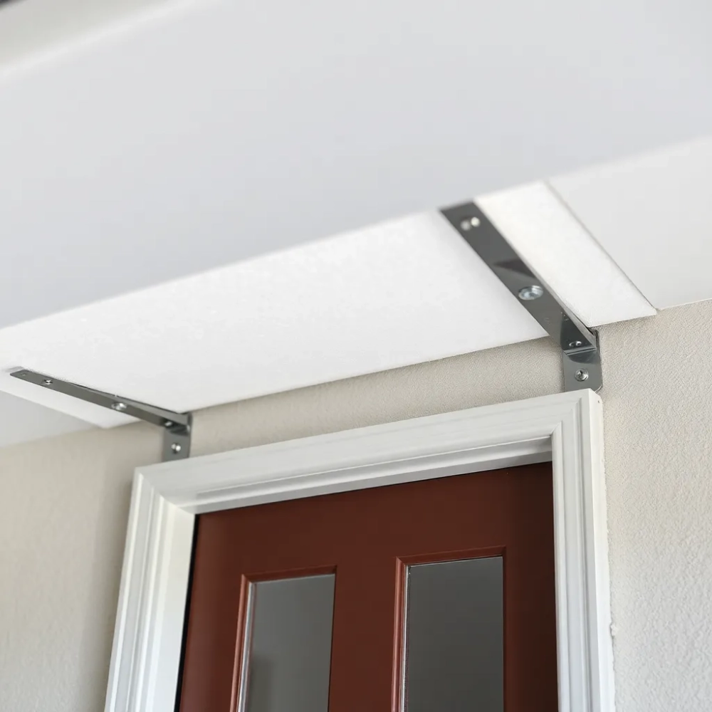 Montaż daszku nad drzwiami na styropianie cena