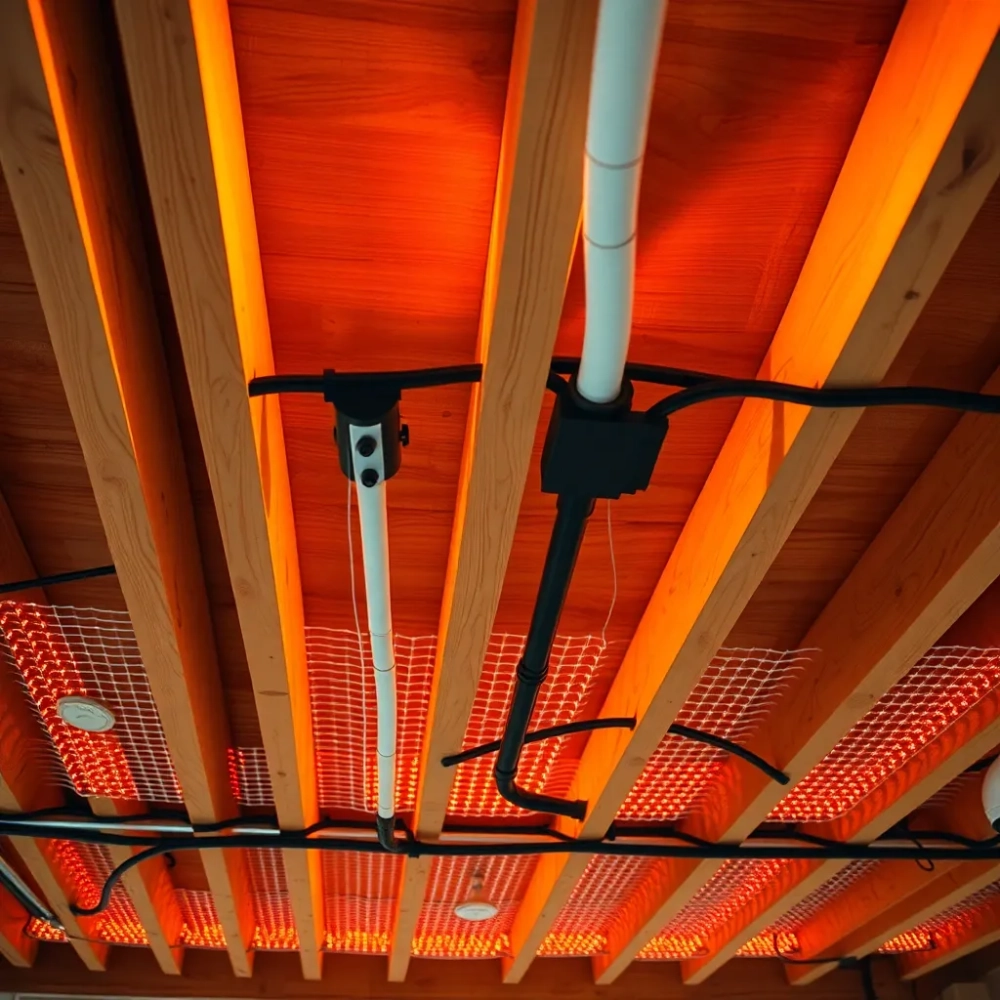 ogrzewanie podłogowe na drewnianym stropie