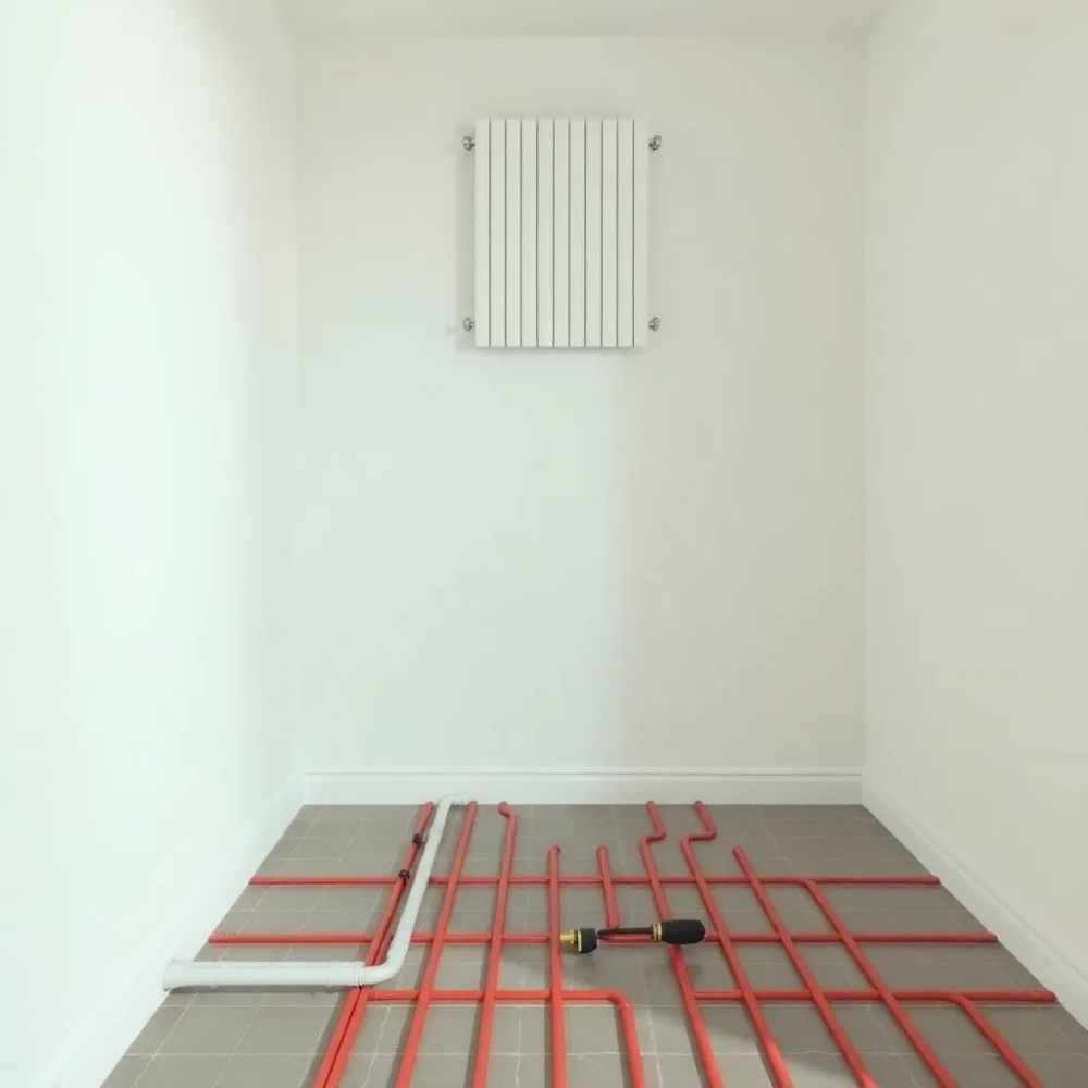 Podłogówka na dole grzejniki na górze