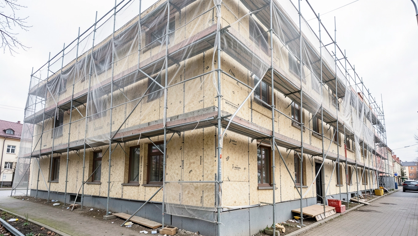 Proces docieplania budynków w Szczecinie