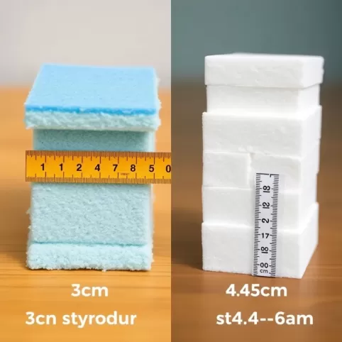3 cm styroduru ile to styropianu