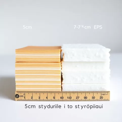 5 cm styroduru ile to styropianu