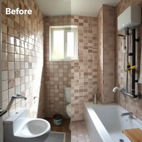 Ile trwa remont małej łazienki