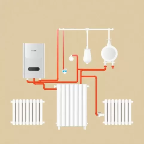 Instalacja centralnego ogrzewania schemat