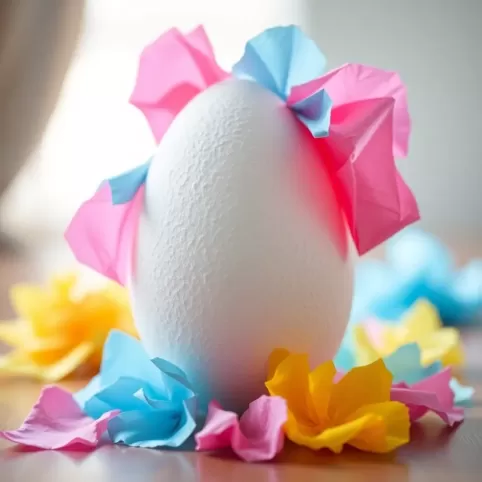 Jak ozdobić jajko styropianowe bibułą