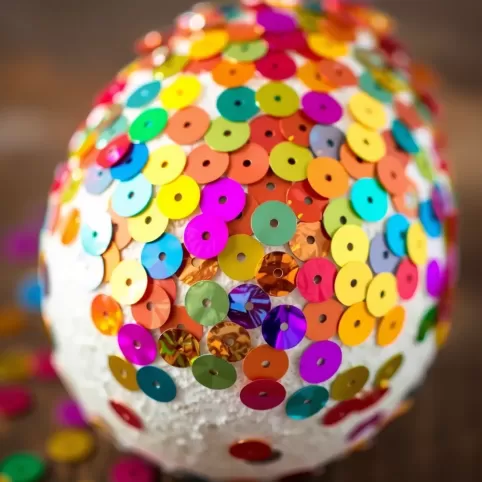 Jak ozdobić jajko styropianowe cekinami