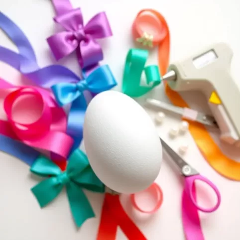 Jak ozdobić jajko styropianowe wstążką