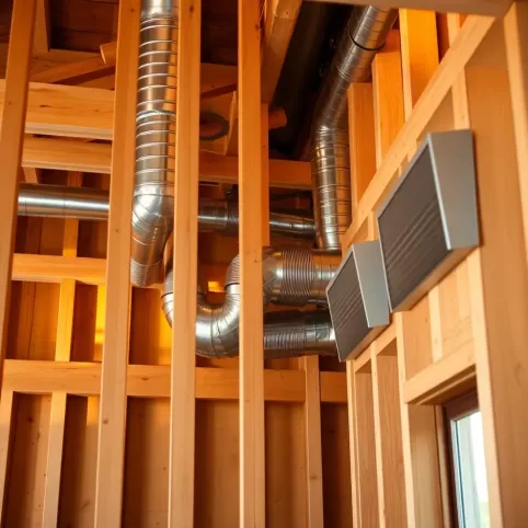 Ogrzewanie nadmuchowe w domu szkieletowym