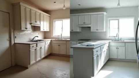 Remont kuchni przed i po