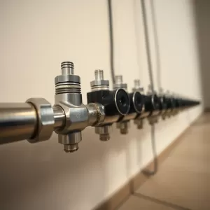 Rozdzielacz ogrzewania podłogowego z elektrozaworami