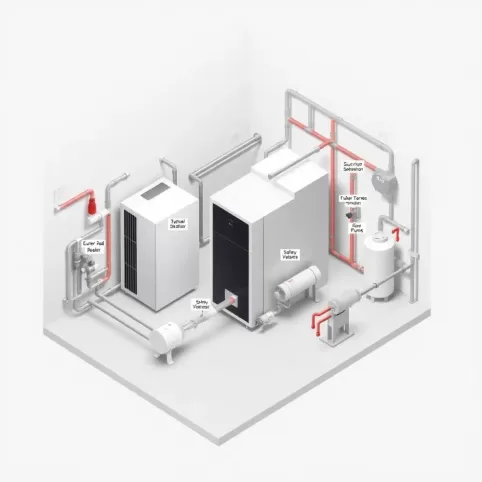 Schemat kotłowni z pompą ciepła monoblok