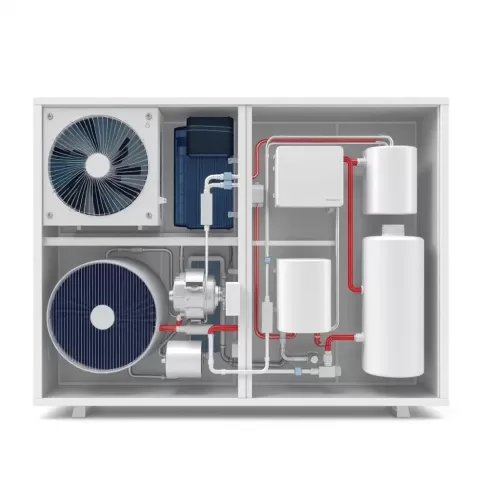 schemat pompy ciepła powietrzewoda