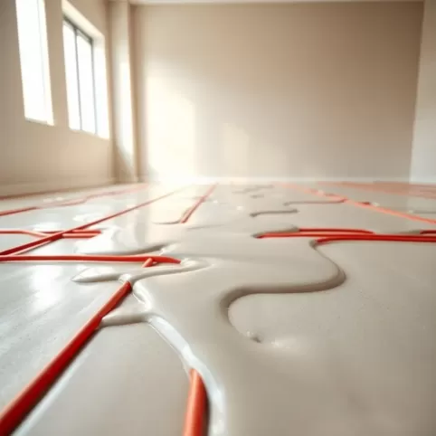 Wylewanie posadzki na ogrzewanie podłogowe