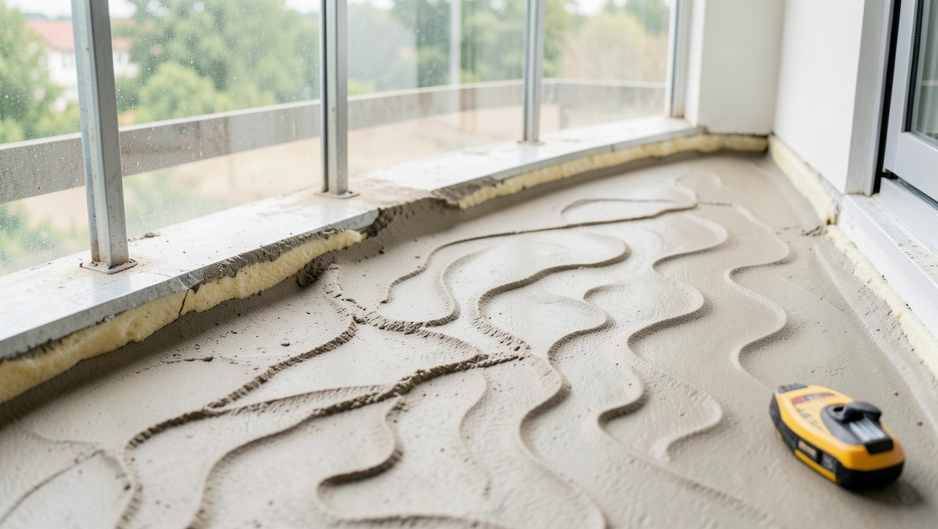 Spadek balkonu w hydroizolacji przed ociepleniem