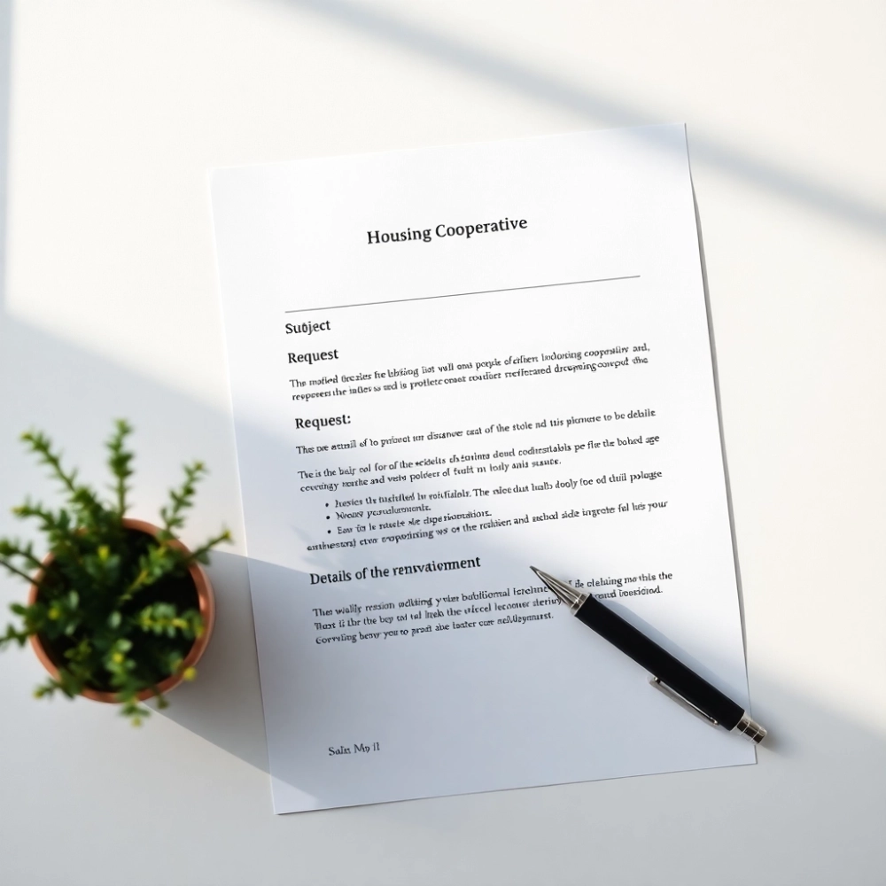 Wzór pismo do spółdzielni mieszkaniowej w sprawie remontu