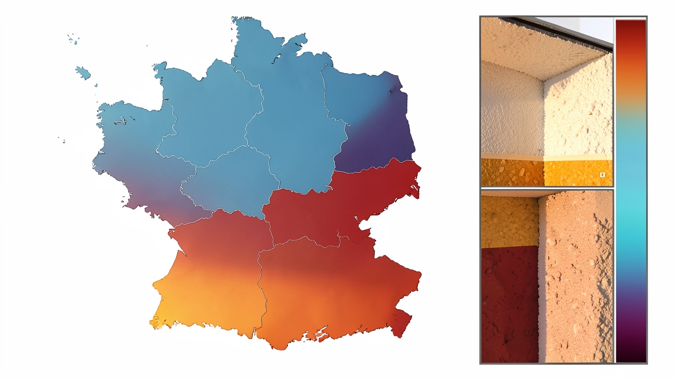 Zalecane grubości ocieplenia dla różnych stref klimatycznych