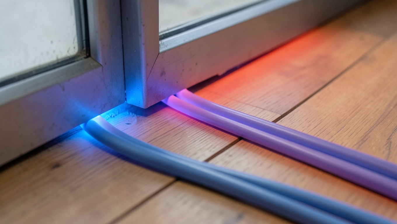 Zimny próg przy ogrzewaniu podłogowym