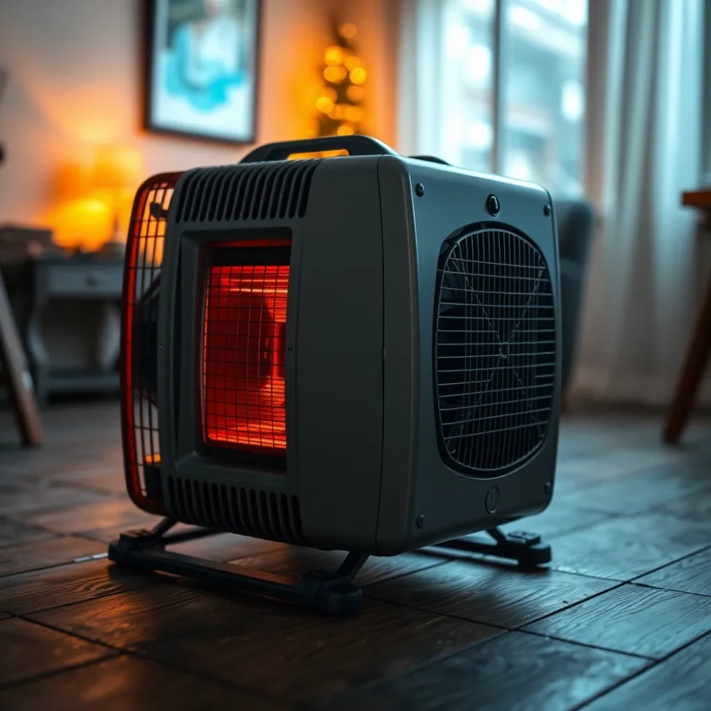Grzejnik elektryczny z termostatem i wentylatorem