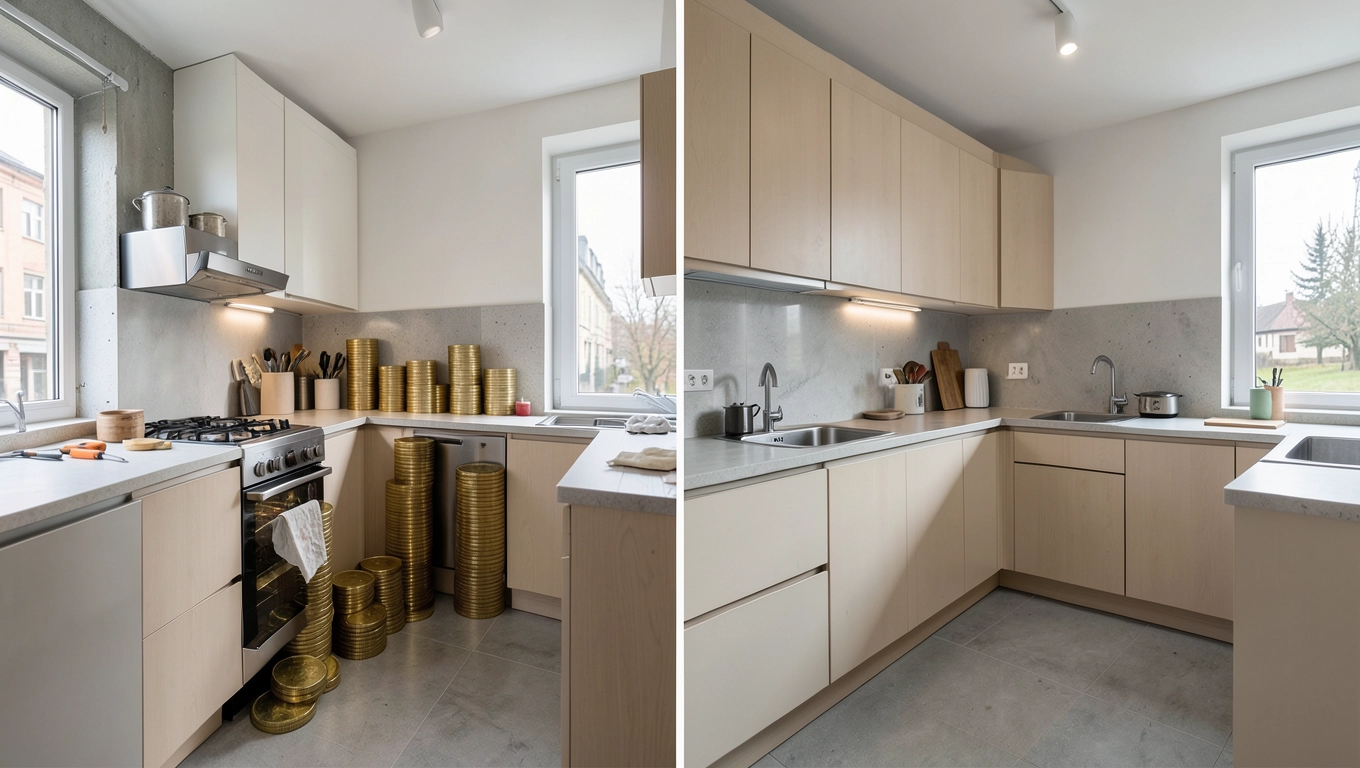 Lokalizacja a koszt remontu kuchni 12 m²