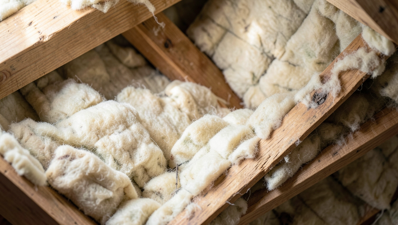 Mocowanie wełny mineralnej między krokwiami bez obciążania rusztu