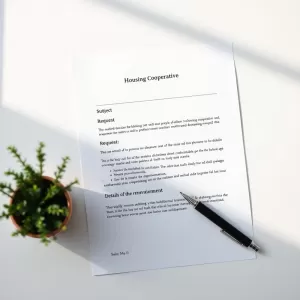 Wzór pismo do spółdzielni mieszkaniowej w sprawie remontu