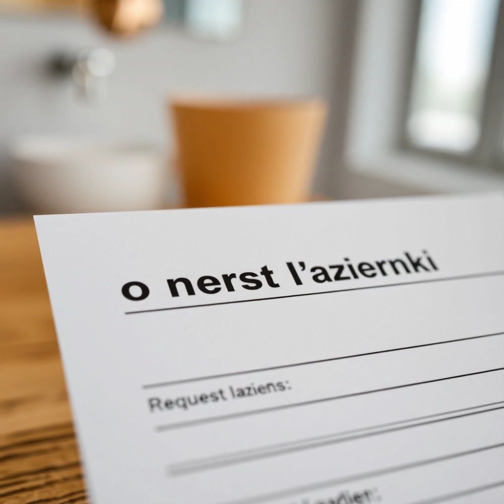 Wzór wniosku o remont łazienki